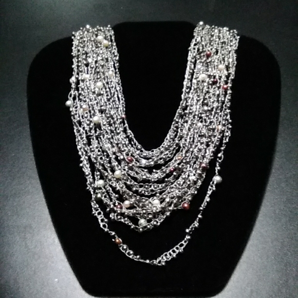 Pearl Macrame Necklace - Picture 1 of 6